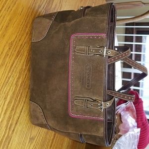 RARE Coach Suede Gallery Tote